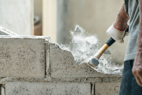 Block Wall Demolition in Mishawaka