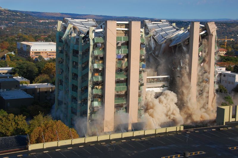 Controlled Building Implosion